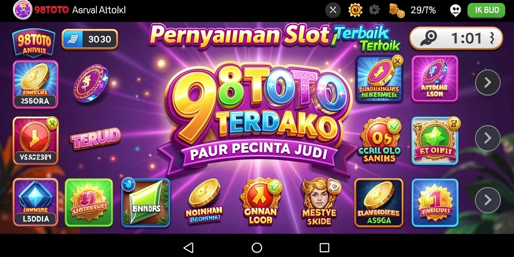 Tampilan gameplay slot di 98TOTO yang menarik dan interaktif.