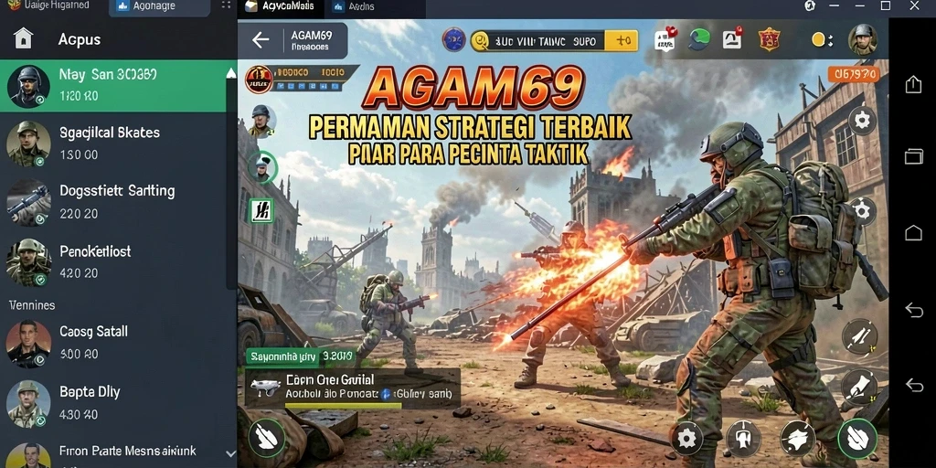 Tangkapan layar menunjukkan pertempuran strategis di AGAM69.