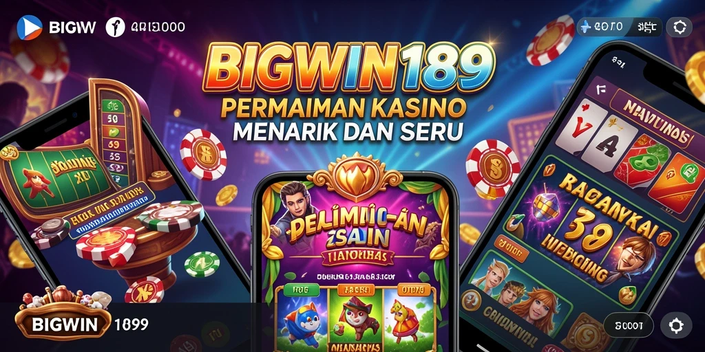 Tangkapan layar menunjukkan aksi bermain Kasino yang mendebarkan di BIGWIN189.