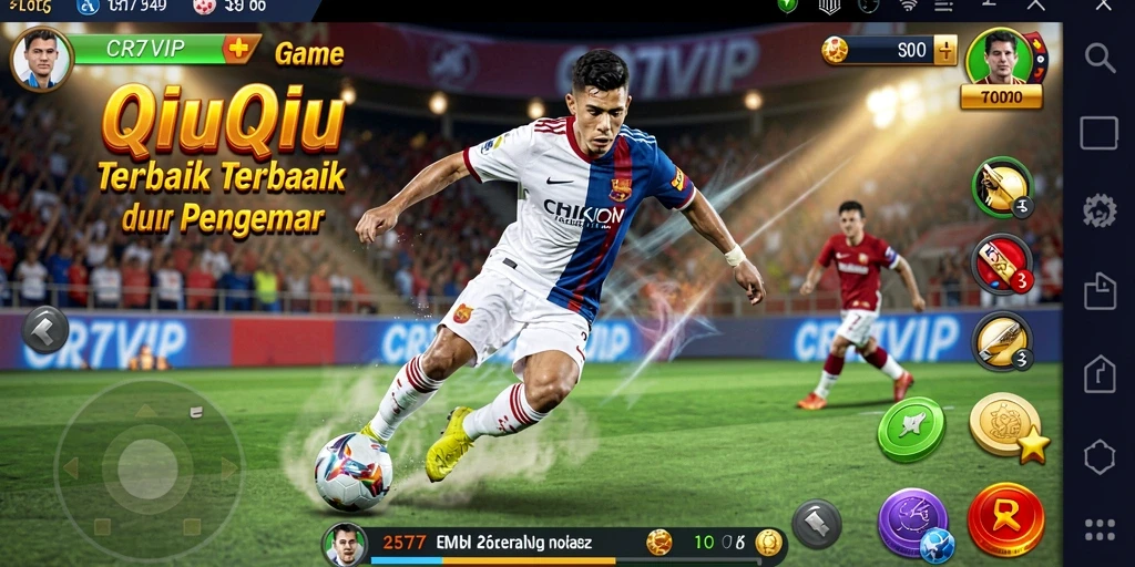Screenshot gameplay CR7VIP yang menunjukkan aksi seru QiuQiu.