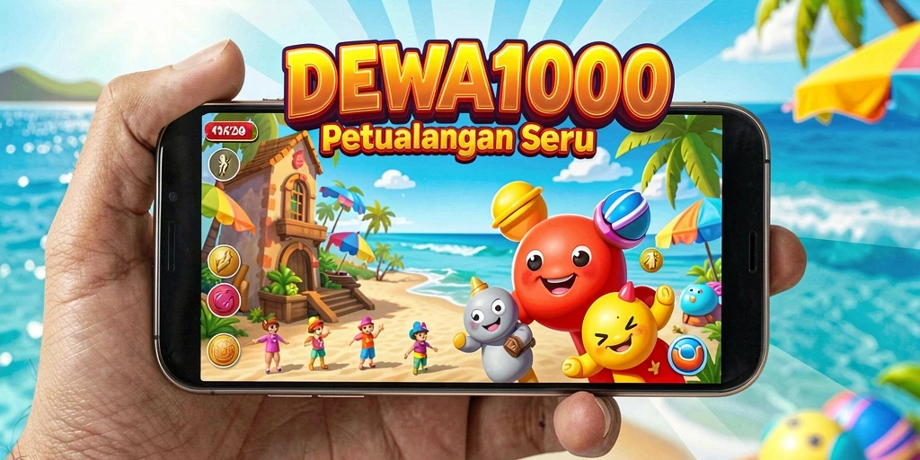 Tampilan gameplay menarik dari DEWA1000 yang penuh warna.