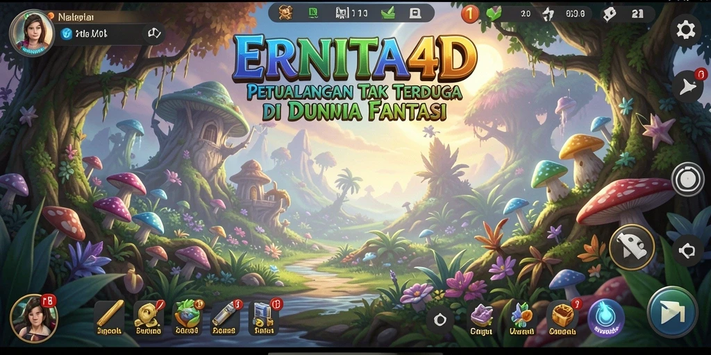 Tangkapan layar menunjukkan petualangan seru di ERNITA4D.