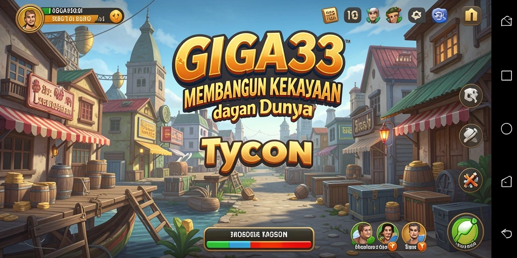 Screenshot gameplay GIGA33 dengan pengelolaan bisnis yang menarik.