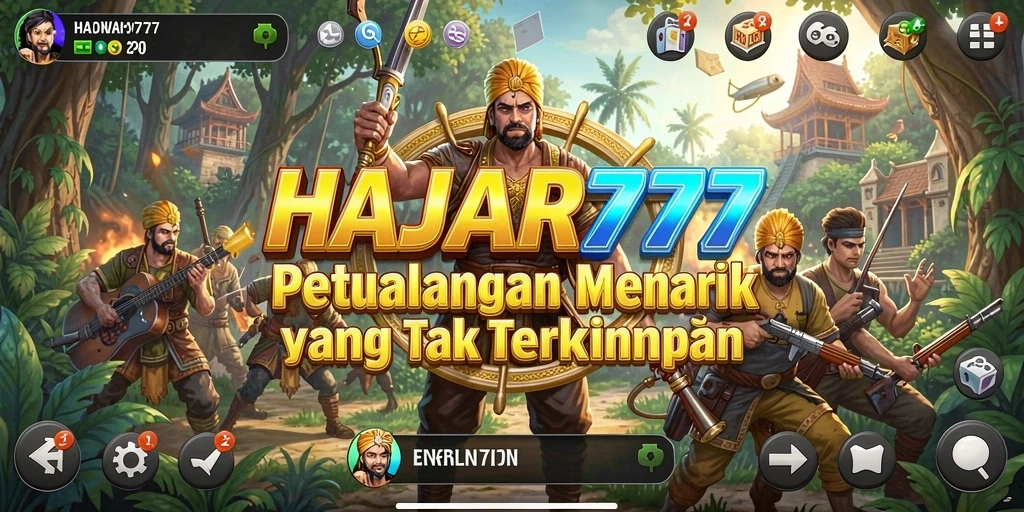 Tampilan gameplay seru di dalam petualangan HAJAR777.