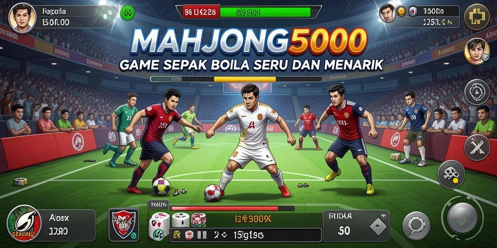 Tampilan gameplay menarik dari MAHJONG500 yang menyajikan sepak bola seru.