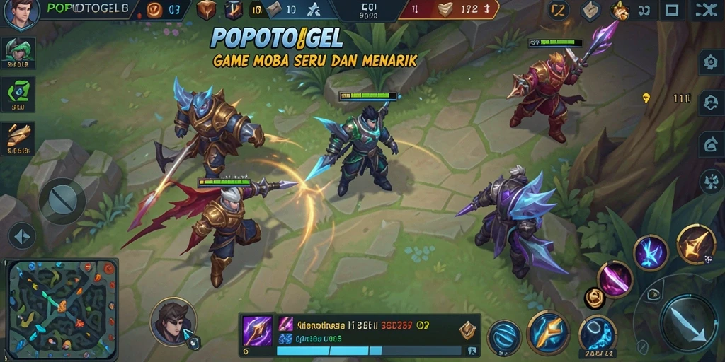 Tangkapan layar dari permainan seru di POPOTOGEL dengan aksi MOBA mendebarkan.