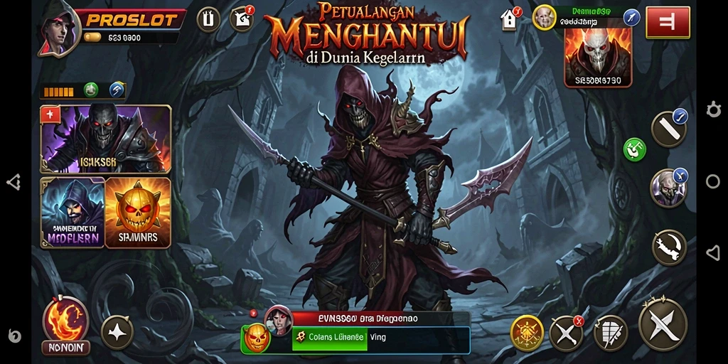 Tampilan menyeramkan saat bermain PROSLOT dengan suasana mencekam.