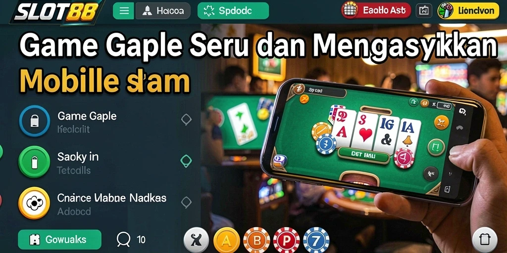Tangkapan layar SLOT88 menunjukkan gameplay Gaple yang interaktif dan seru.